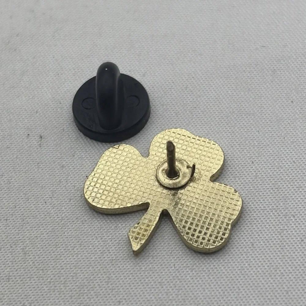 Green Shamrock Lucky Lapel Hat Pin